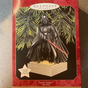 Vintage original 1997 Darth Vader light up/voice Hallmark Christmas ornament.
